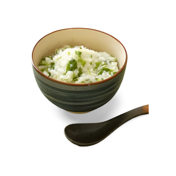 The seven herb rice porridge in the favorite ceramic bowl!