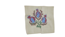 Lataa kuva Galleria-katseluun, Suzani hand-embroidered silk fabric (vase mat)