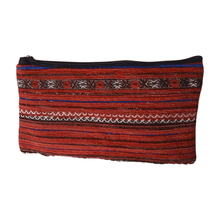 Indlæs billede til gallerivisning Red handmade makeup pouch or stationery case from Laos