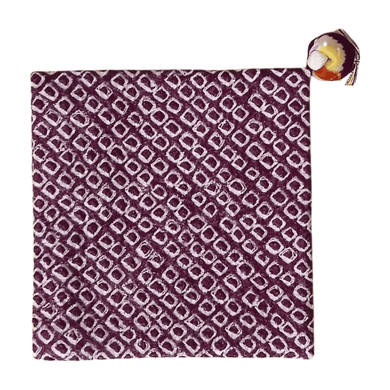 Kimono-fabric coaster with Japanese traditional Shibori patterns