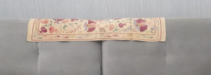 Suzani hand-embroidered fabric - apricot
