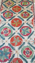 Carica l&#39;immagine nel visualizzatore di Gallery, Suzani hand-embroidered silk fabric