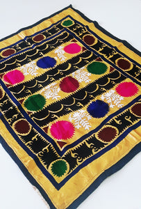 Vintage silk hand-embroidered Suzani from Uzbekistan 【One and only item!】