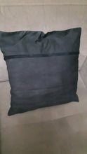Cargar imagen en el visor de la galería, Suzani hand-embroidered cushion cover - dark grey
