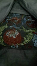 Cargar imagen en el visor de la galería, Suzani hand-embroidered cushion cover - dark grey