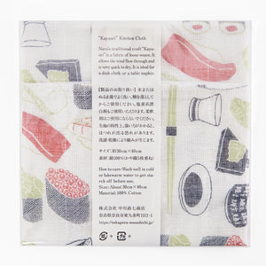 Kitchen cloth with Japanese design