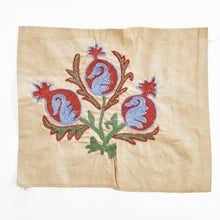 Lataa kuva Galleria-katseluun, Suzani hand-embroidered silk fabric (vase mat)