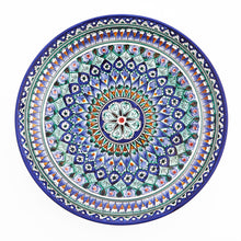 Laden Sie das Bild in den Galerie-Viewer, Wunderschöne blaue Rishtan-Keramik aus Usbekistan von einem Meister
