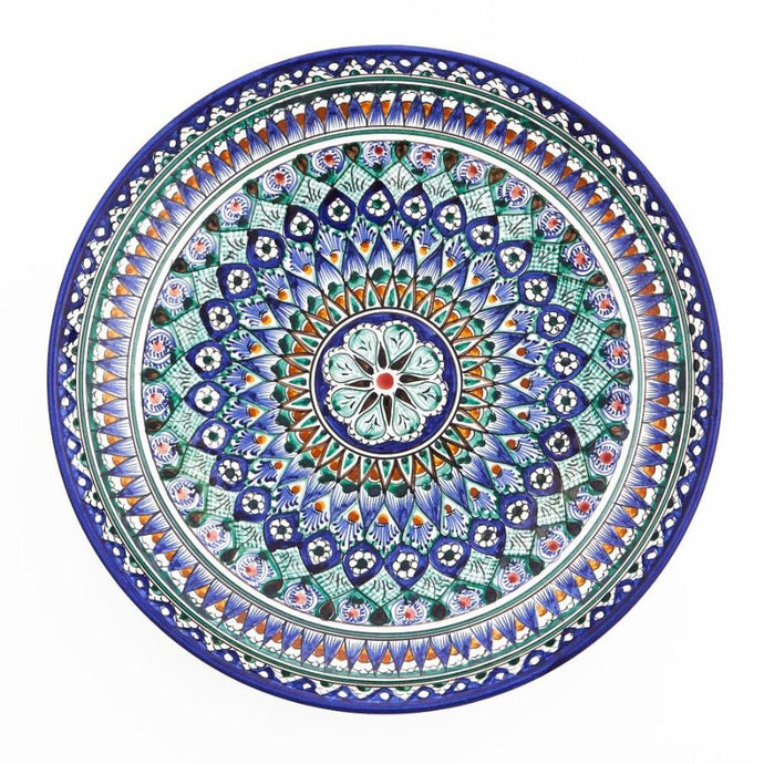 Beautiful blue Rishtan ceramics from Uzbekistan by a master