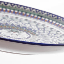 Laden Sie das Bild in den Galerie-Viewer, Wunderschöne blaue Rishtan-Keramik aus Usbekistan von einem Meister